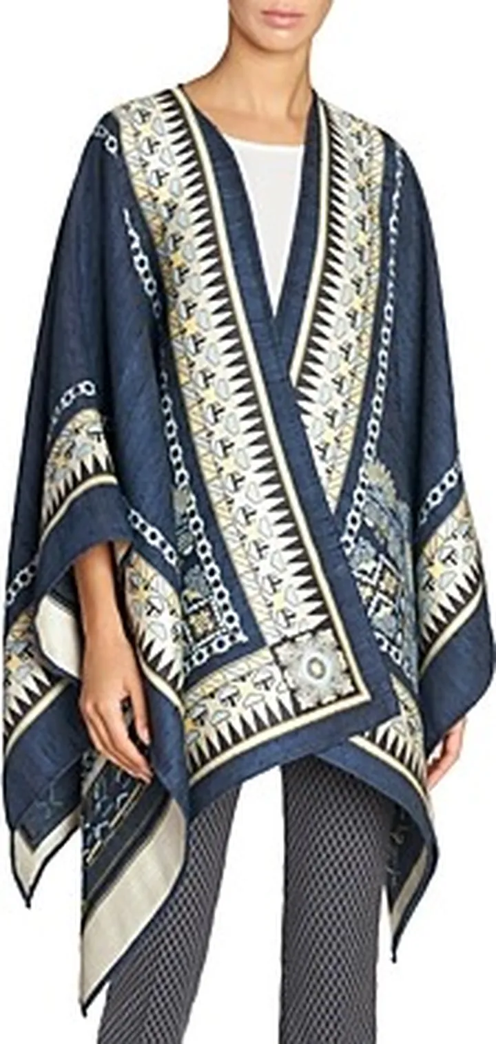 Etro Printed Asymmetric Open Cape