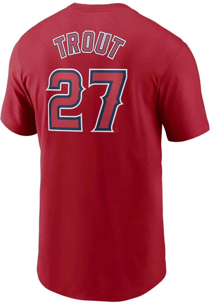 Nike Men's Mike Trout Los Angeles Angels Name and Number Player T-Shirt