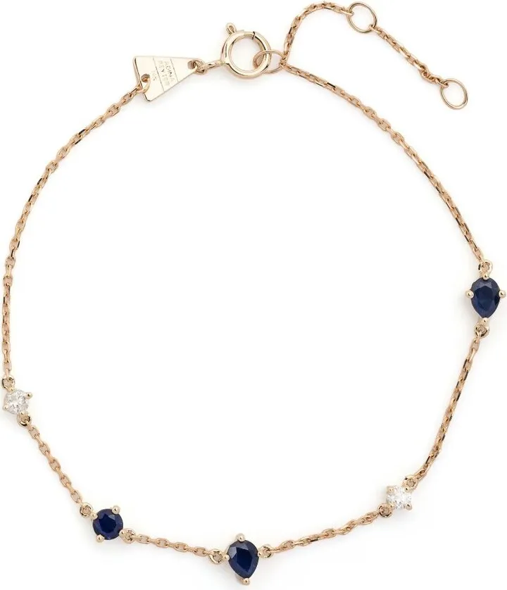 14K Yellow Gold Premier Amigos Sapphire And Diamond Bracelet