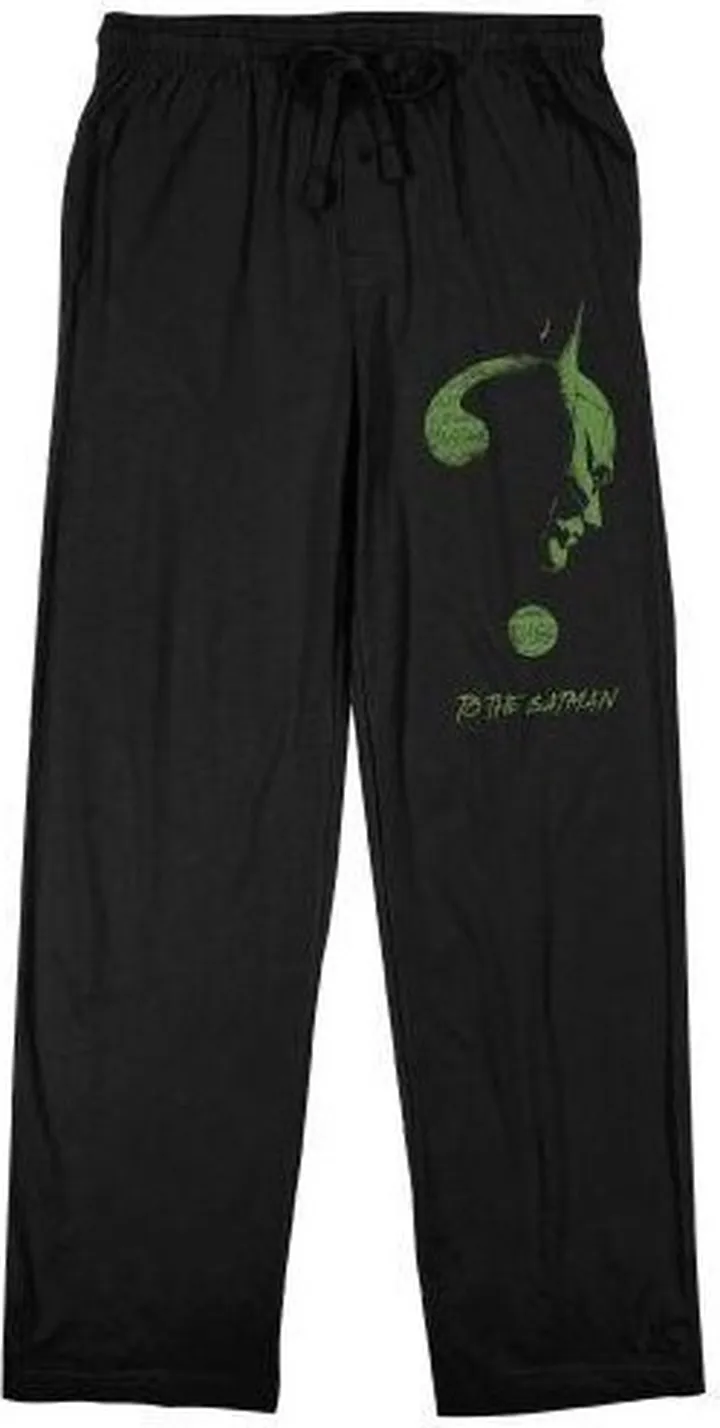 The Batman Movie Riddle This Men’s Black Graphic Sleep Pants-XL