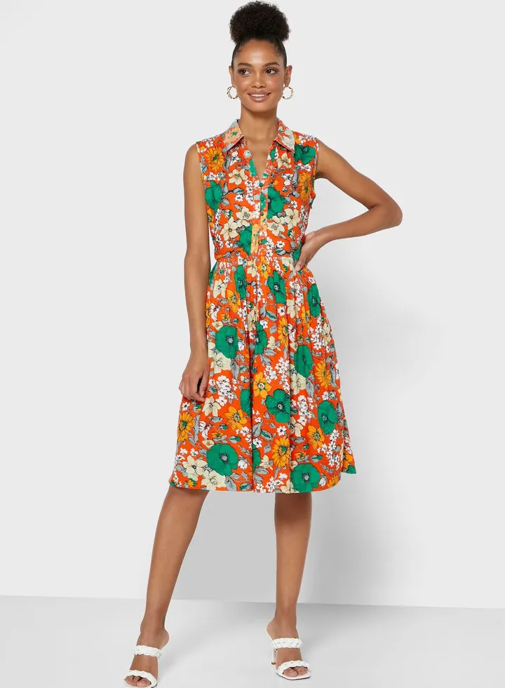 Iona Floral Print Dress