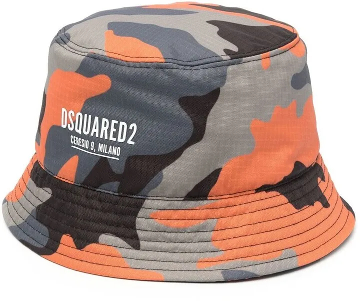 Camouflage-Print Bucket Hat