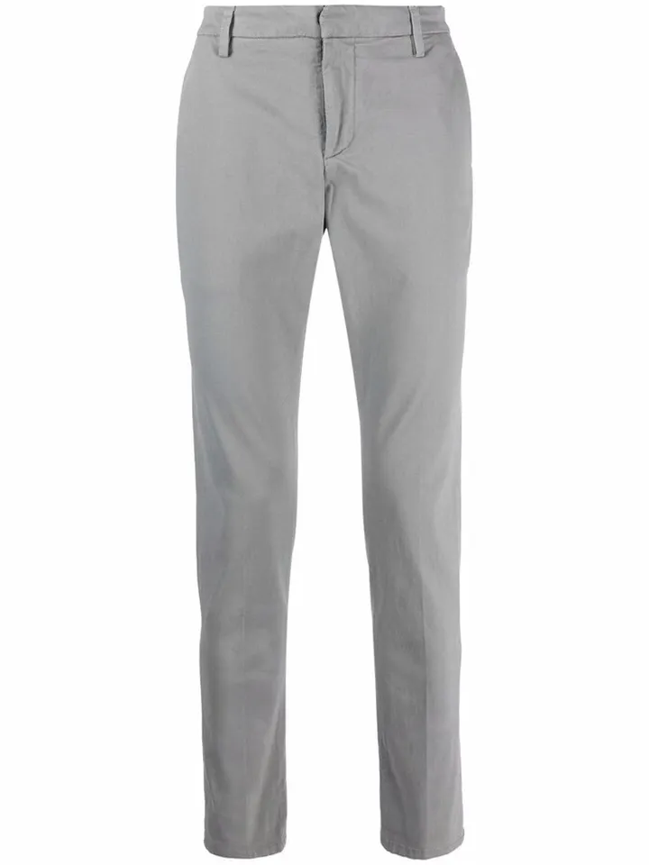 Mid-Rise Straight Trousers