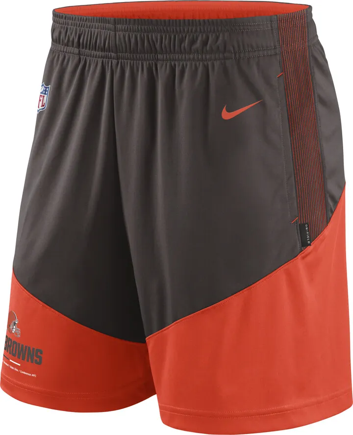 Nike Men's Dri-FIT Primary Lockup (NFL Cleveland Browns) Shorts in Brown