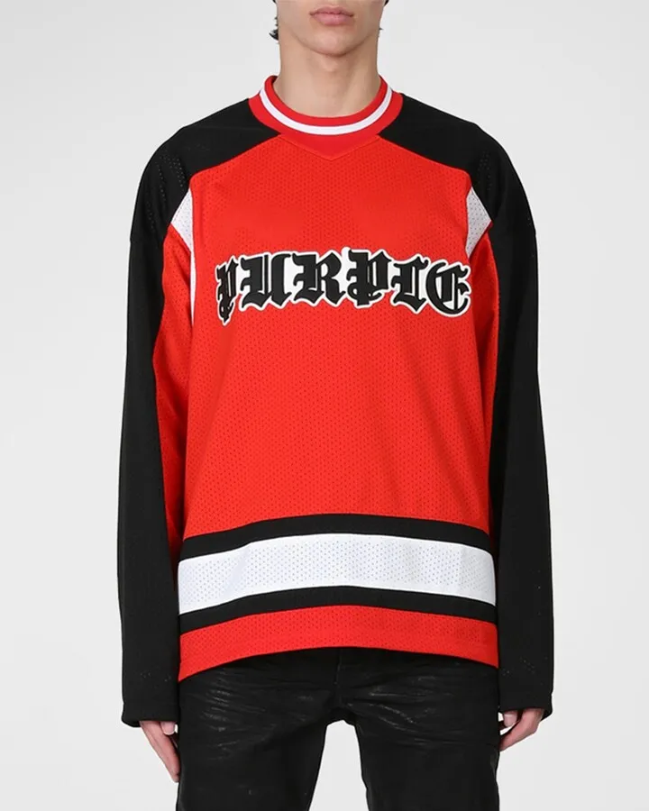 Men's Mesh Colorblock Logo Jersey