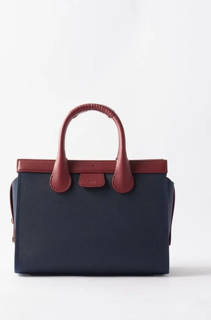 X Barbour Edith Canvas And Leather Handbag