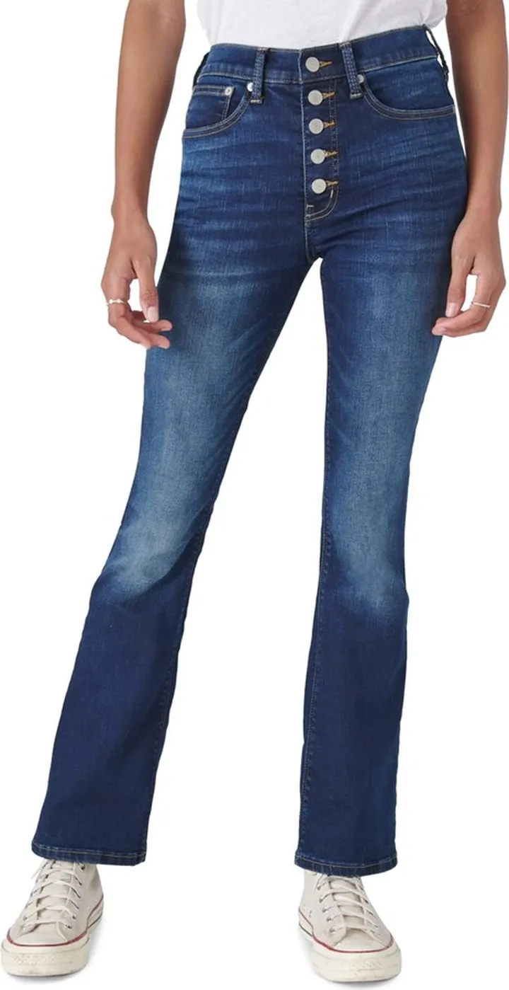 Lucky Brand Bianca High-Rise Faded Bootcut Denim Jeans