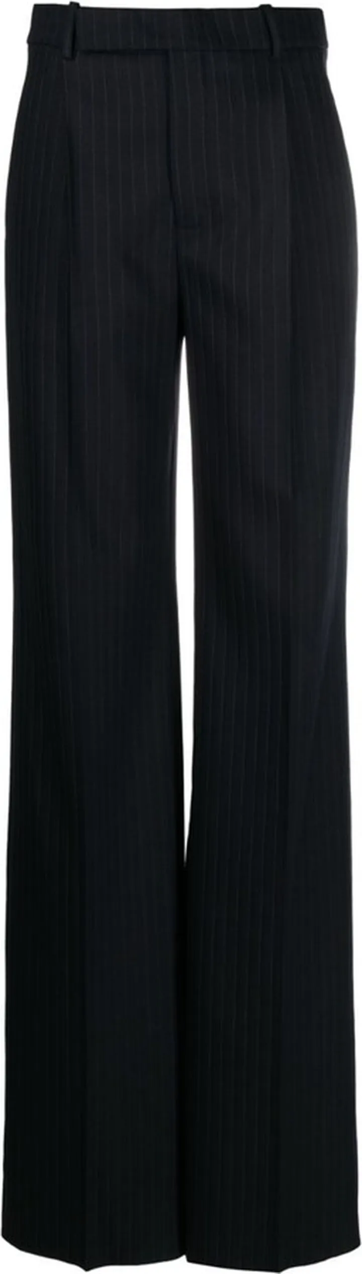 High-Waist Pinstripe Trousers