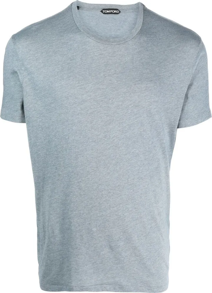 melange-effect short-sleeve T-shirt