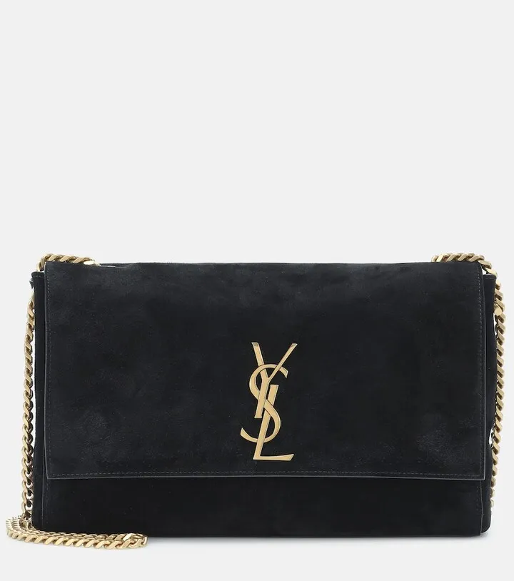 Kate reversible suede and leather shoulder bag