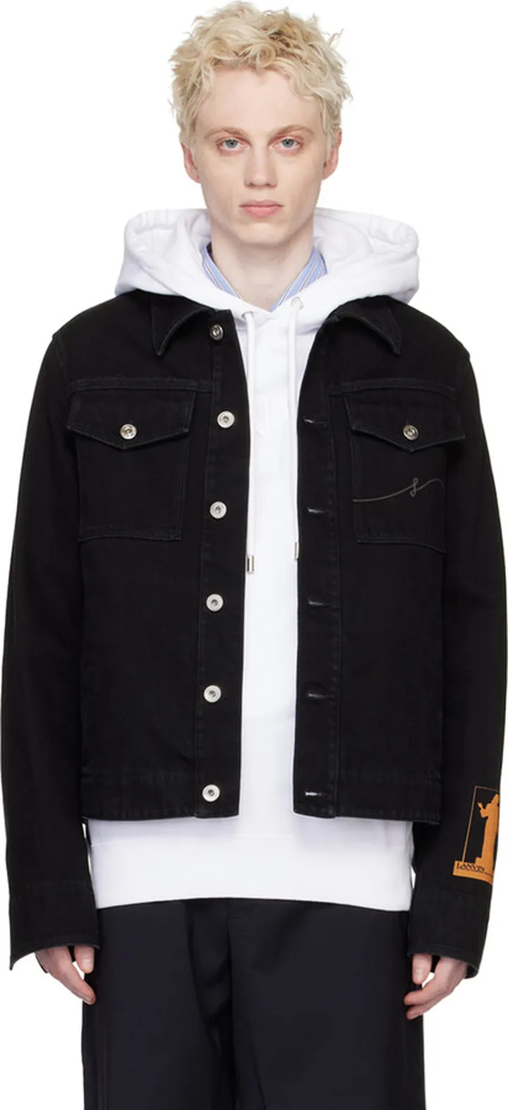 Lanvin Black Printed Denim Jacket