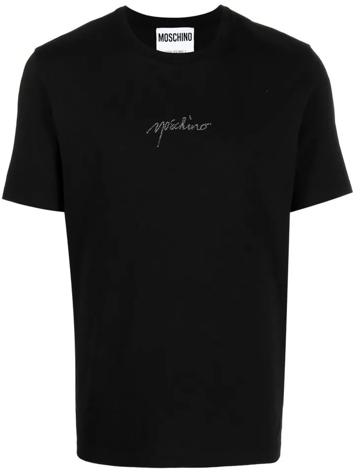 rhinestone-logo T-shirt