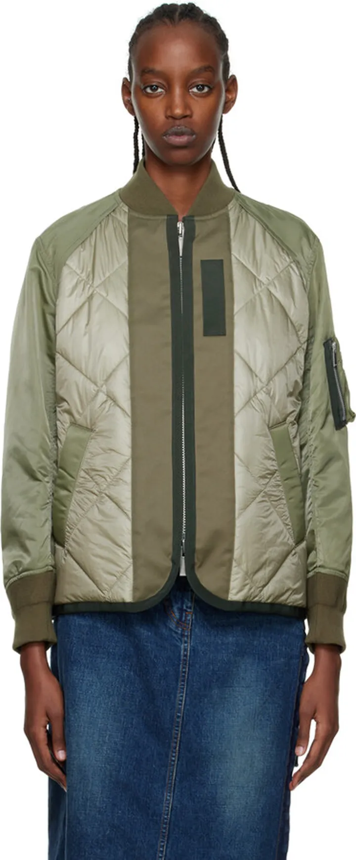 sacai Khaki Insulated Bomber Jacket
