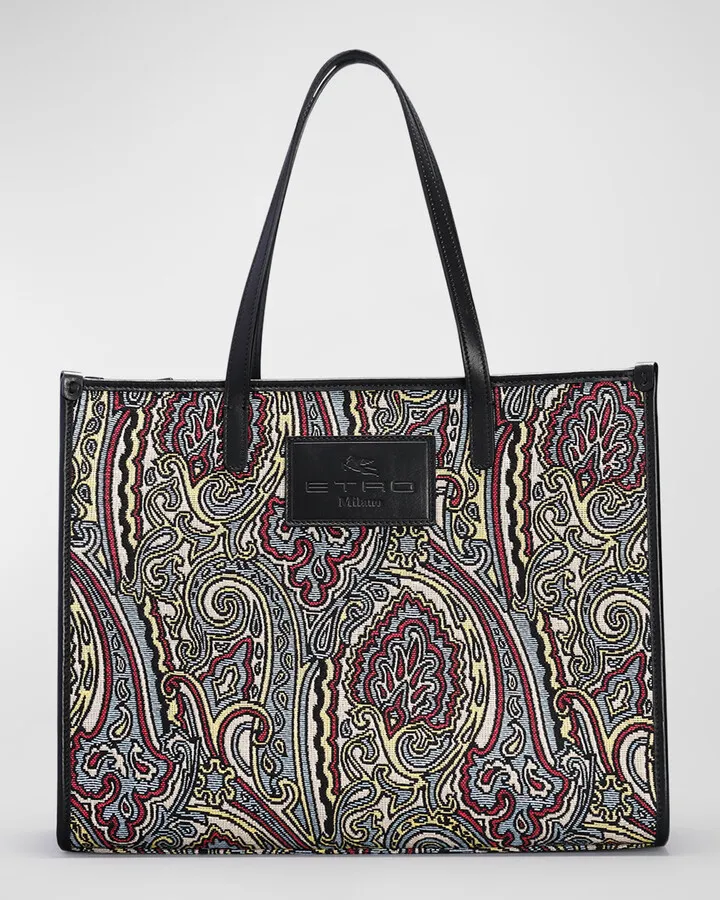 Globetrotter Jacquard Shopper Tote Bag
