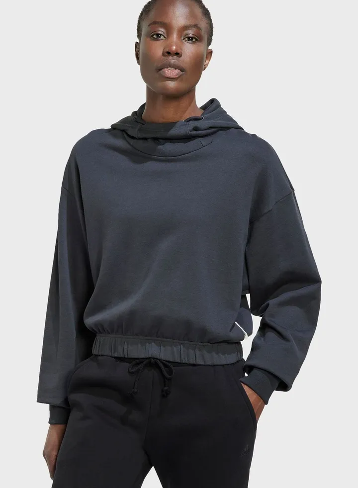 Logo Crop Hoodie