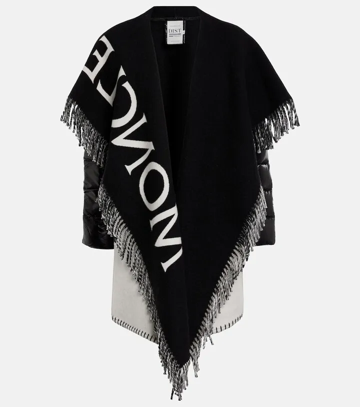 Wool-blend cape