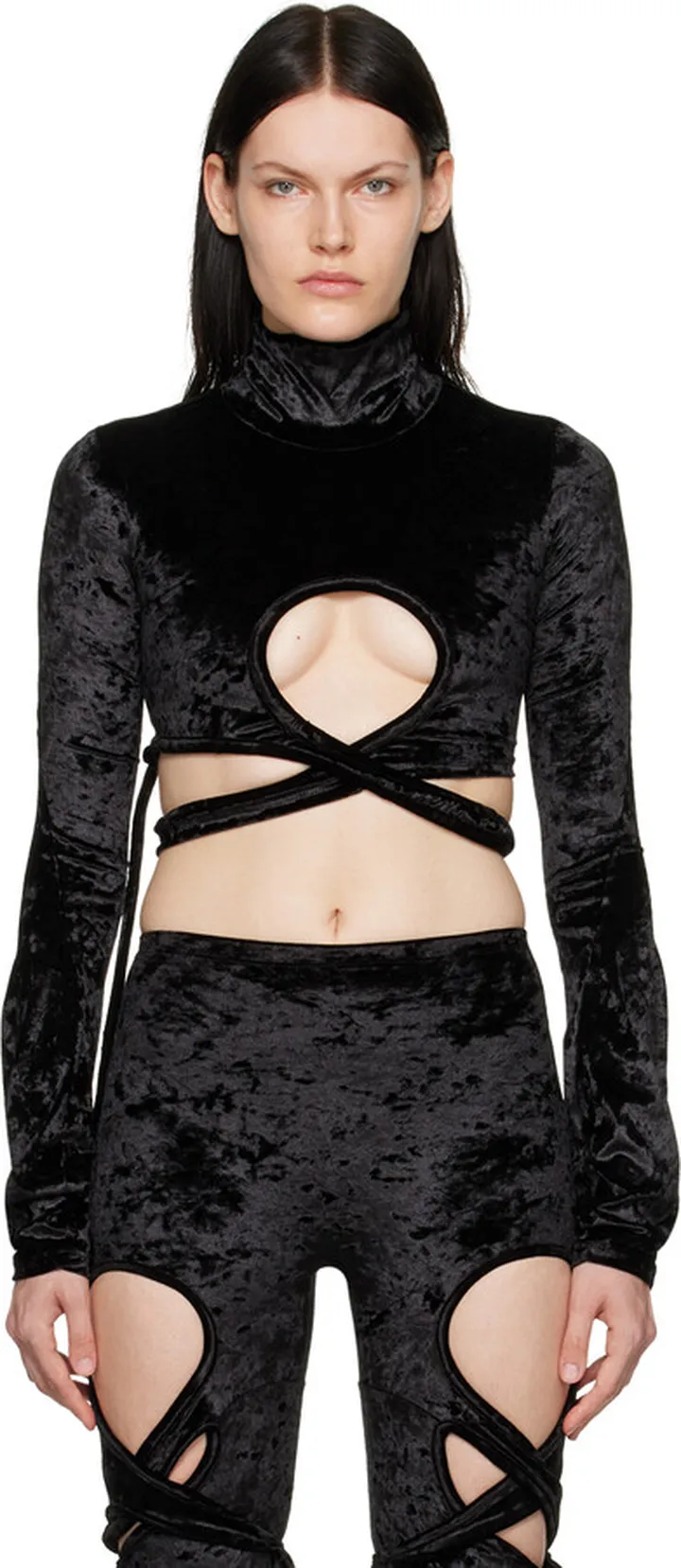Ottolinger Black Wrap Loop Turtleneck