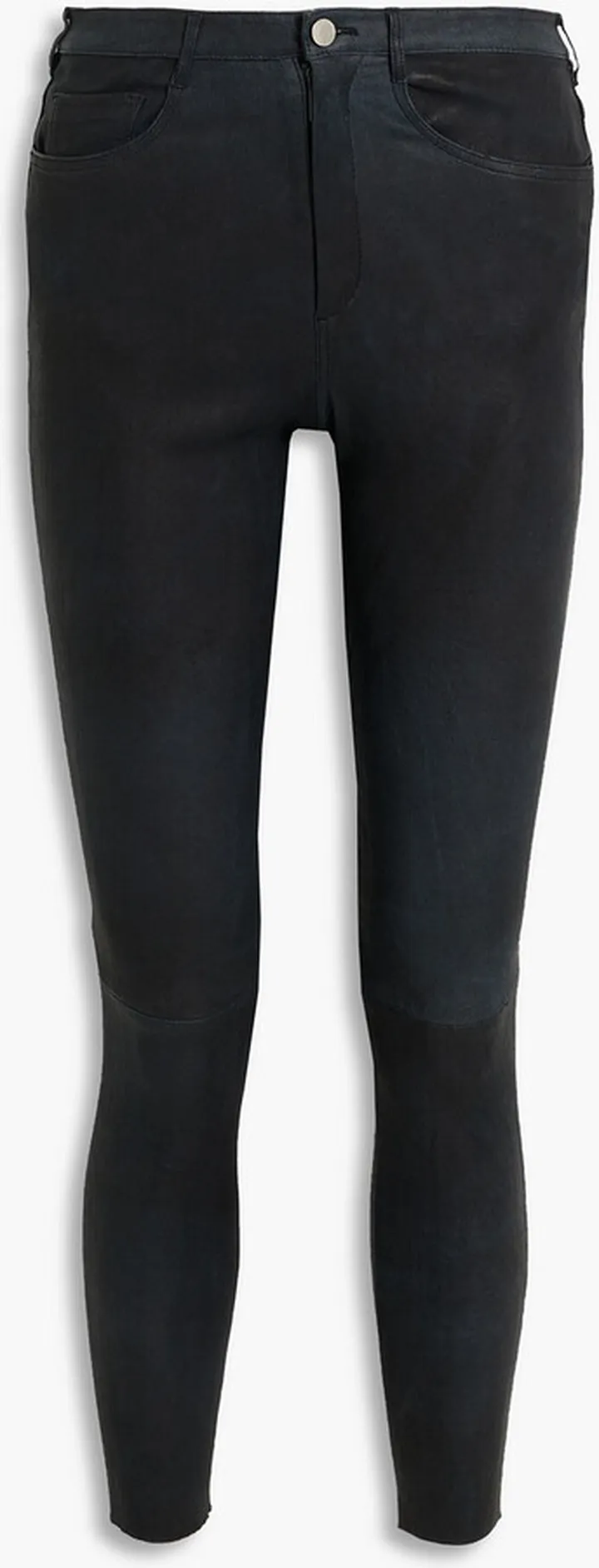 Coated leather skinny pants