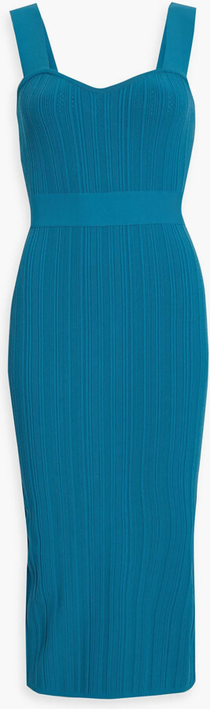 Pointelle-knit midi dress
