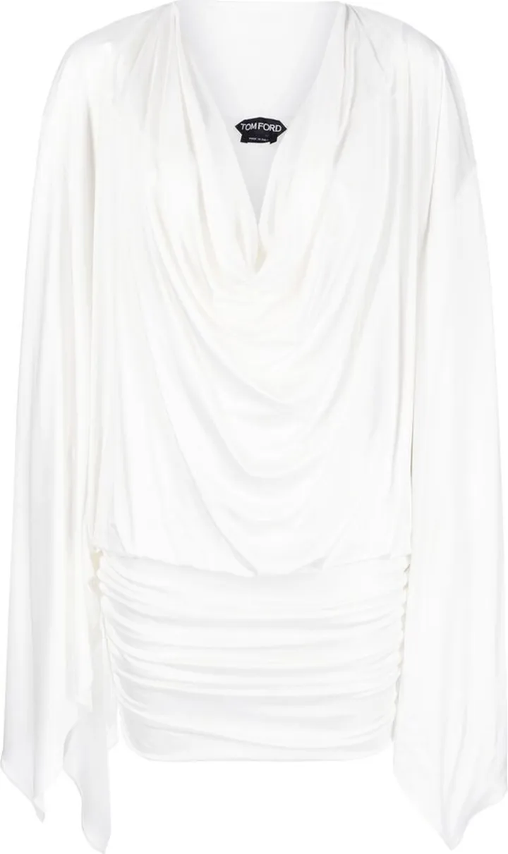 Draped Design Short Dress