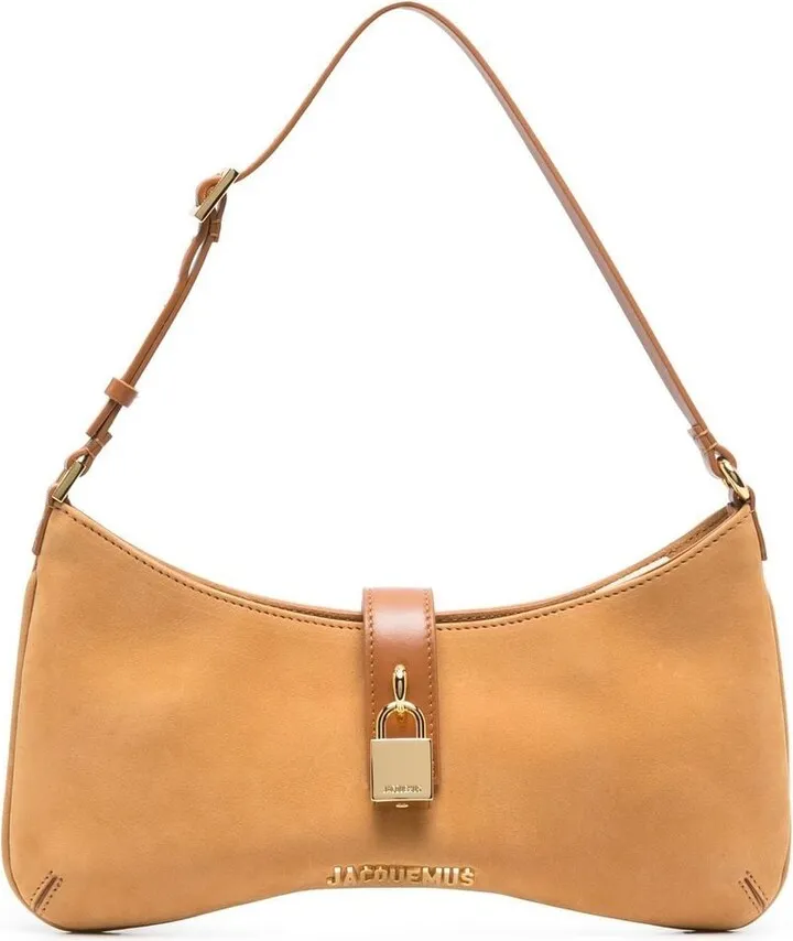 Le Bisou Cadenas suede shoulder bag