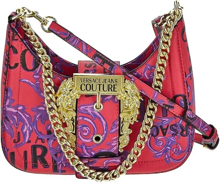 Logo Couture Baroque Buckle Shoulder Bag