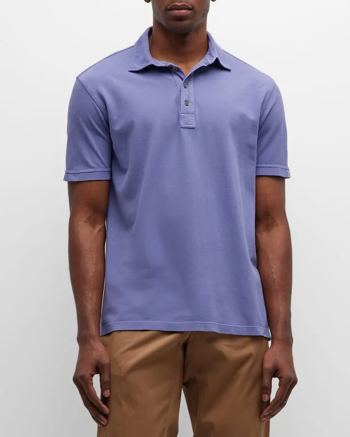 Men's Cotton-Silk Polo Shirt