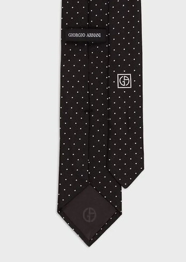 Pure silk jacquard tie