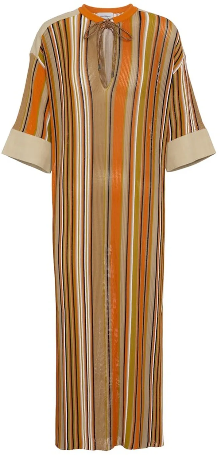 Striped midi dress