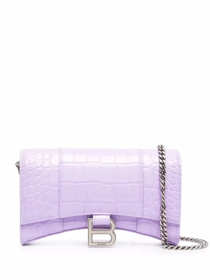 Hourglass logo shoulder bag
