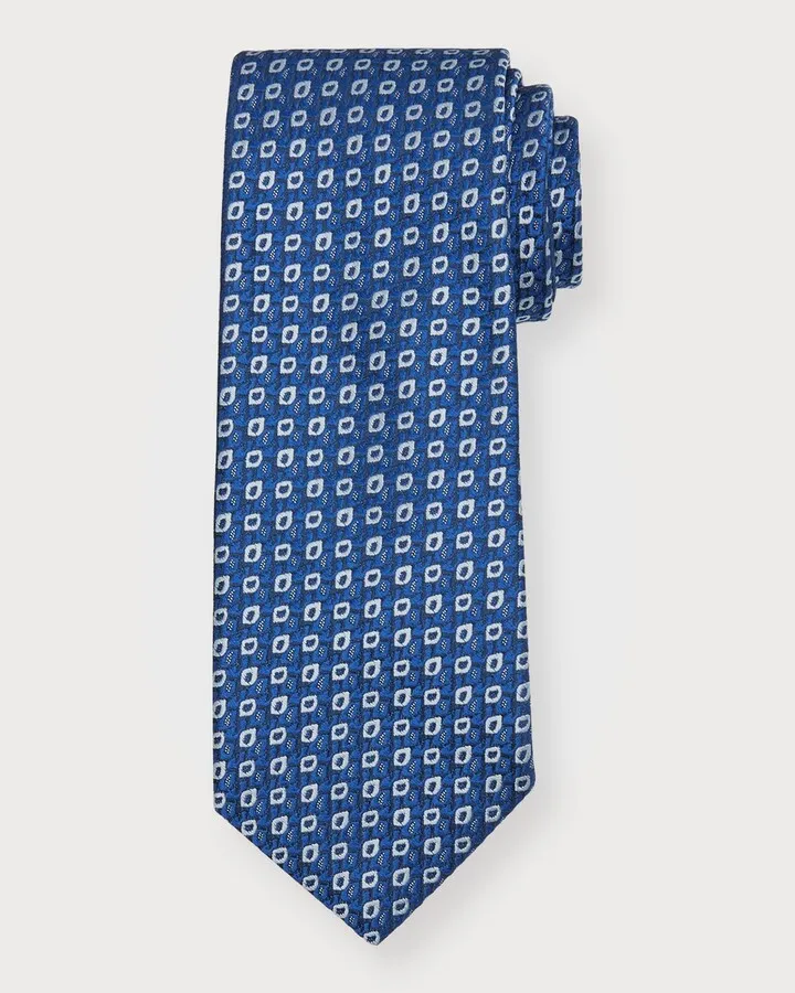 Men's Neat Jacquard Silk Tie