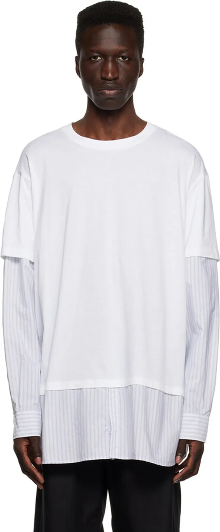 MM6 Maison Margiela White Layered T-Shirt