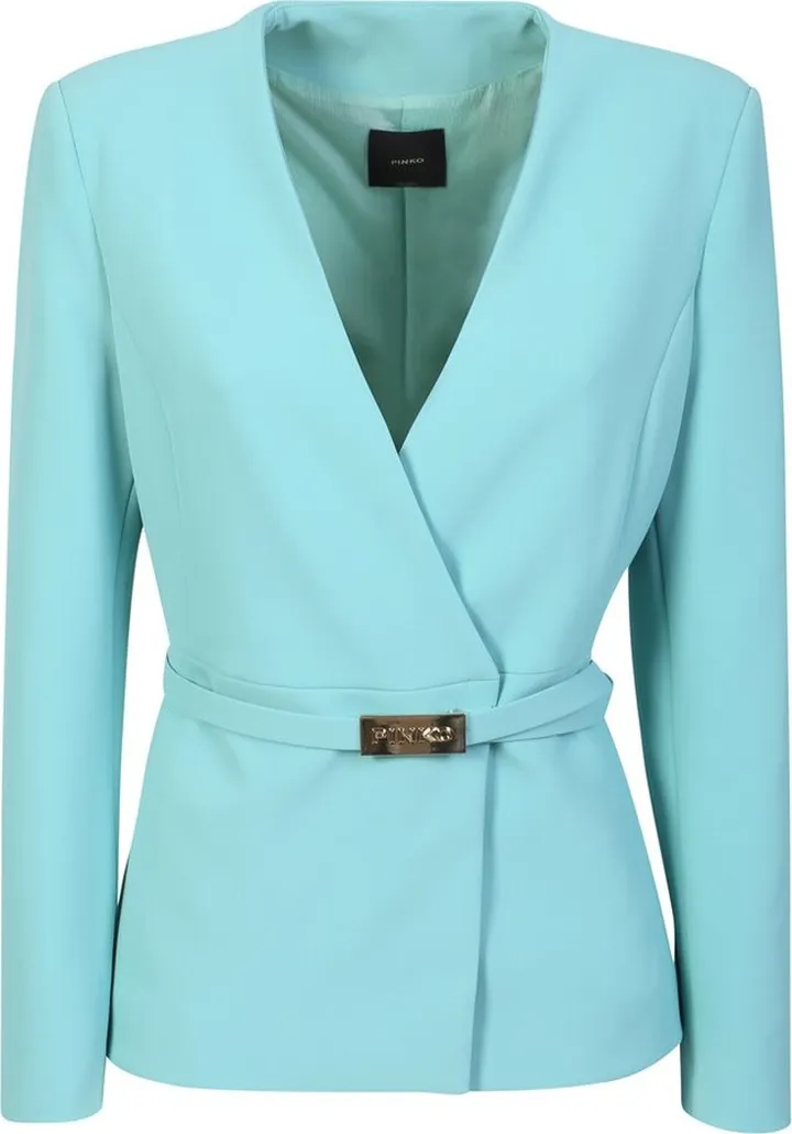 Pinko Plunging V-Neck Belted Jacket