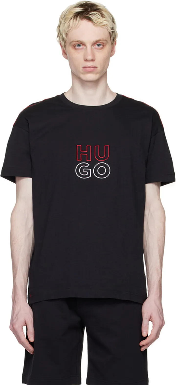 Hugo Black Stacked T-Shirt