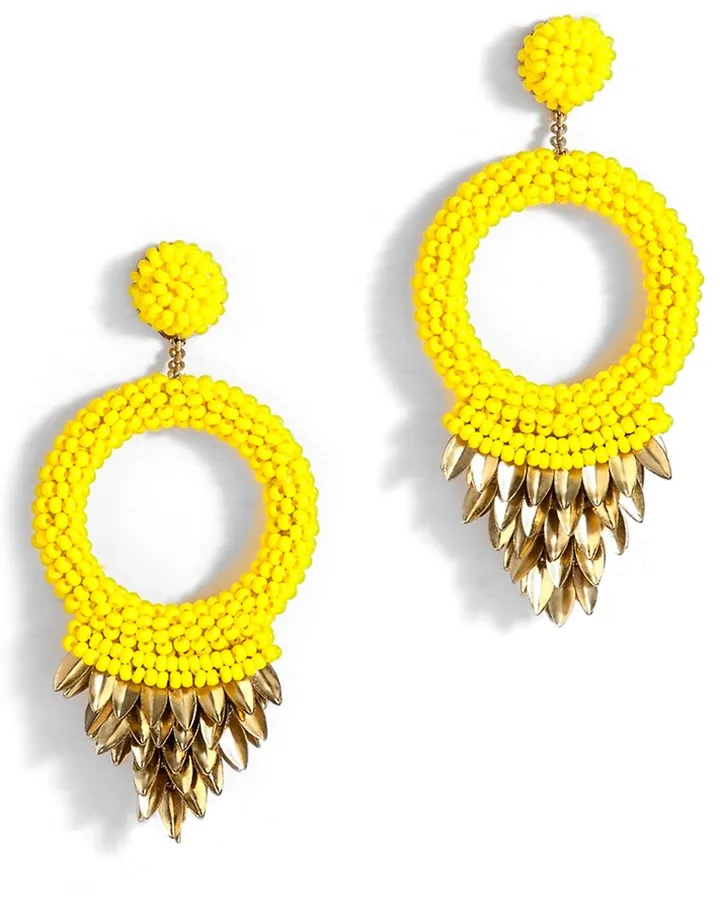 Franka Beaded Fringe Drop Earrings