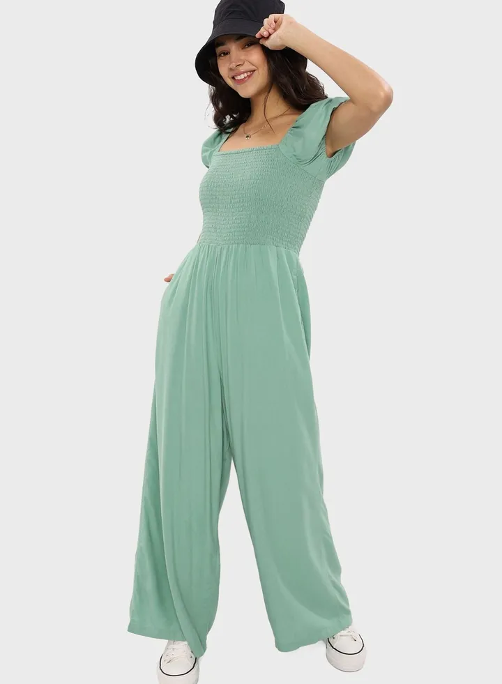 Puff Sleeve Jumpsuit