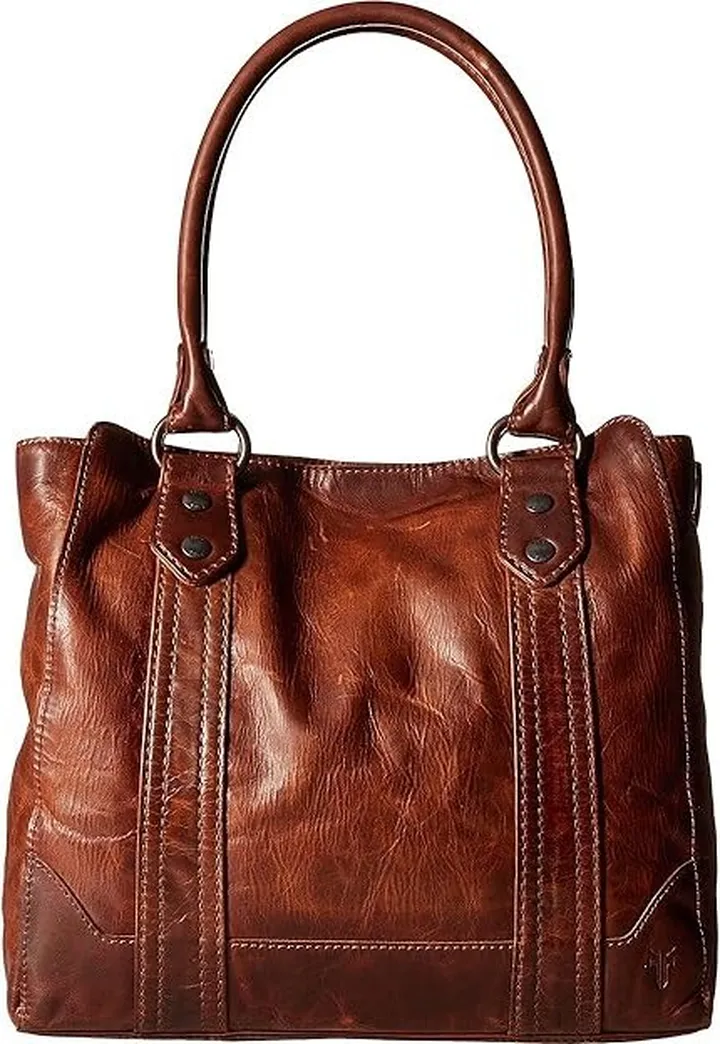 Frye Melissa Tote (Cognac Antique Pull Up) Tote Handbags