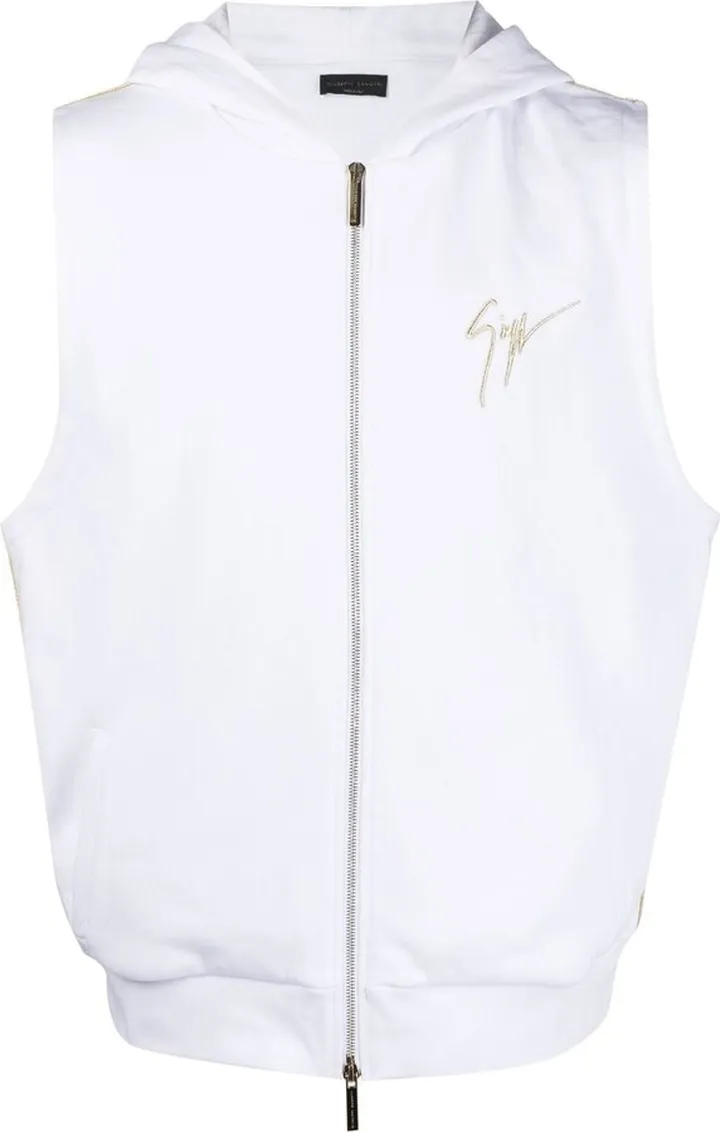 Embroidered Hooded Vest