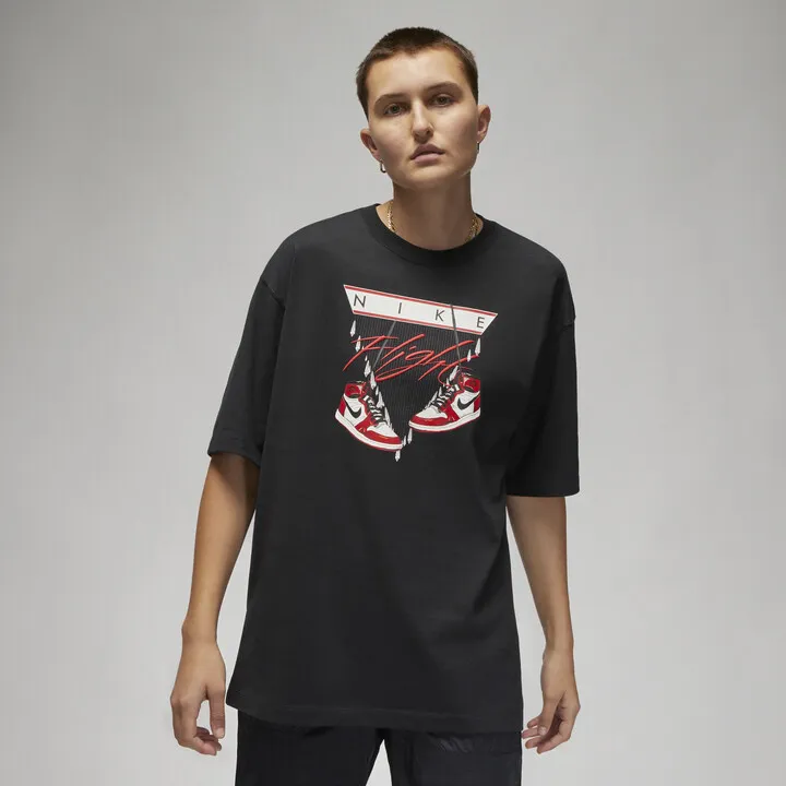 Women's Jordan Flight Oversized T-Shirt in Black