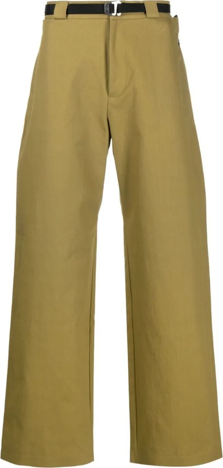 Wide-Leg Cotton Trousers