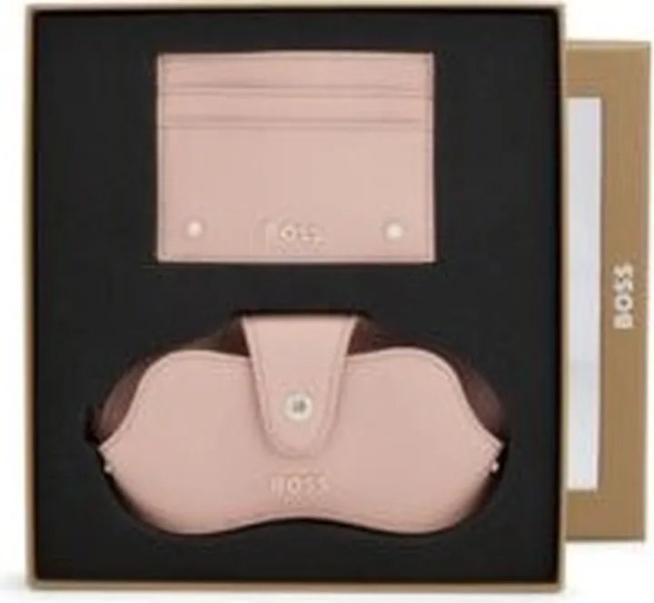 Leather coin case and card holder gift set