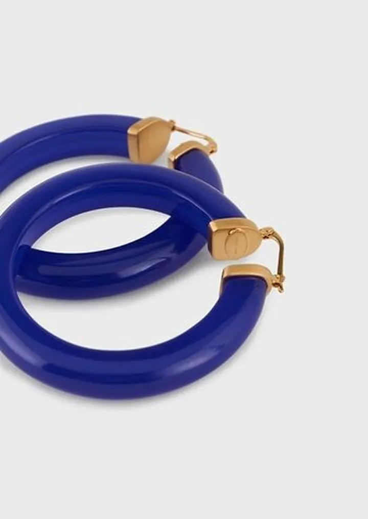 Resin hoop earrings