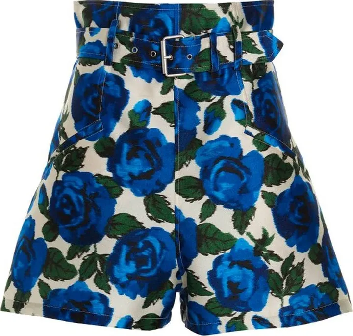 Philosophy Di Lorenzo Serafini Floral Printed Belted Shorts