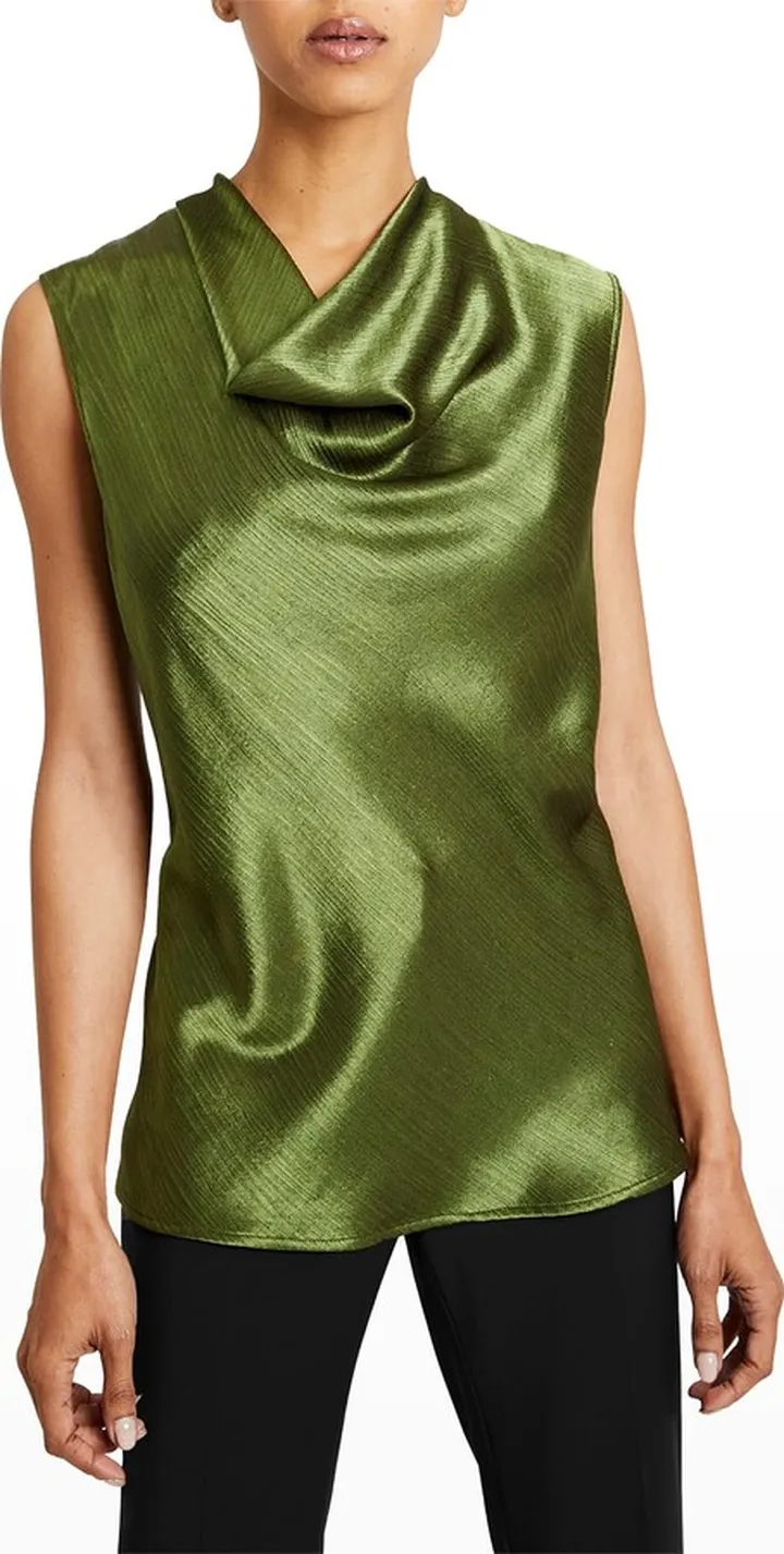Grace Sleeveless Cowl-Neck Blouse