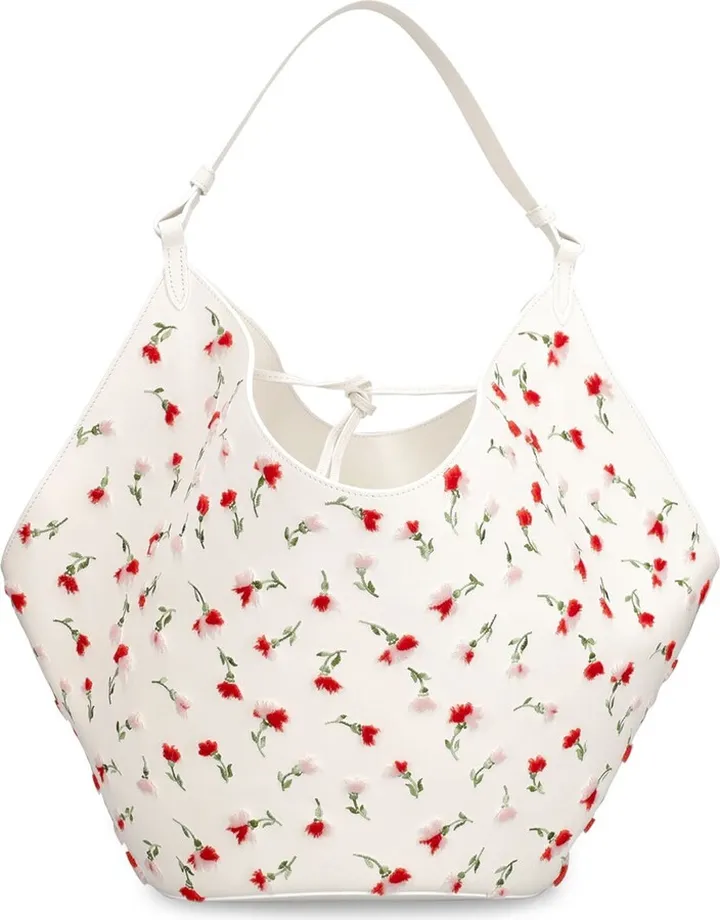 Medium lotus flower print tote bag
