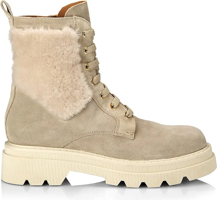 Cleofe Leather Combat Boots