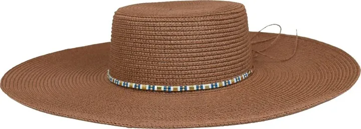 Beaded Band Straw Hat