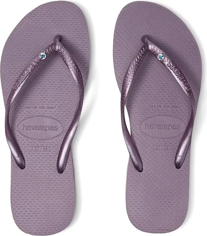 Havaianas Slim Crystal SW II Flip Flop Sandal (Malve) Women's Shoes