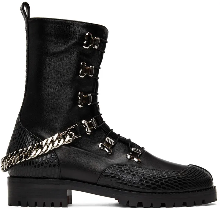 Christian Louboutin Black Horse Guarda Boots