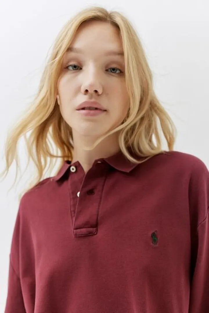 Urban Renewal Remade Polo Ralph Lauren Cropped Polo Shirt